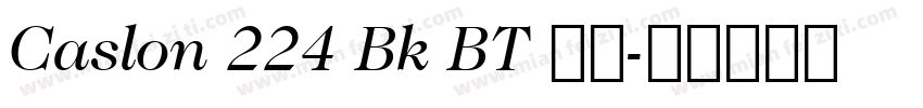 Caslon 224 Bk BT 常规字体转换